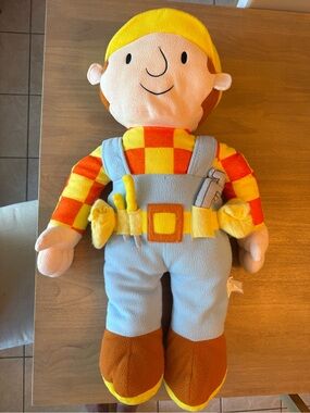 Vintage Bob The Builder Plush - 30" HIT Entertainment Pillow Stuffed Doll Jumbo